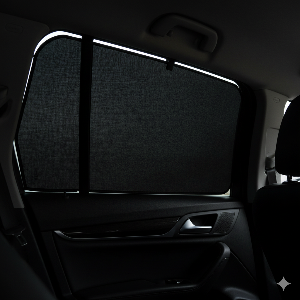 Auswahl an Verdunkelungs-Sets für Tesla Fenster